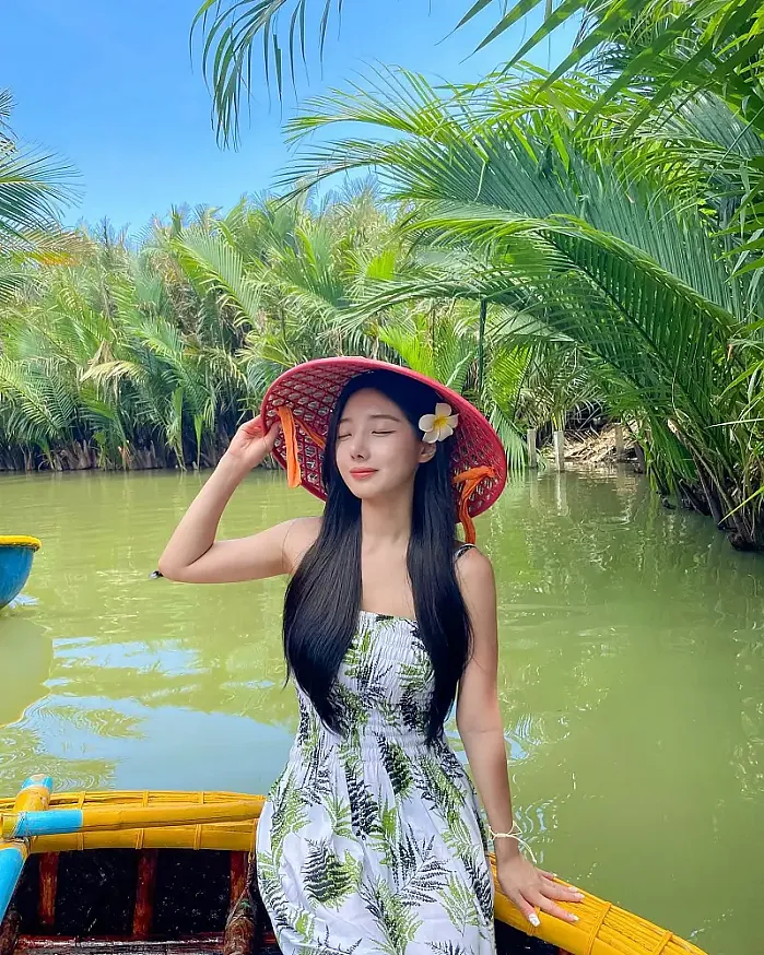 호이안 코코넛마을 바구니배 베트남 호이안 7월 2일